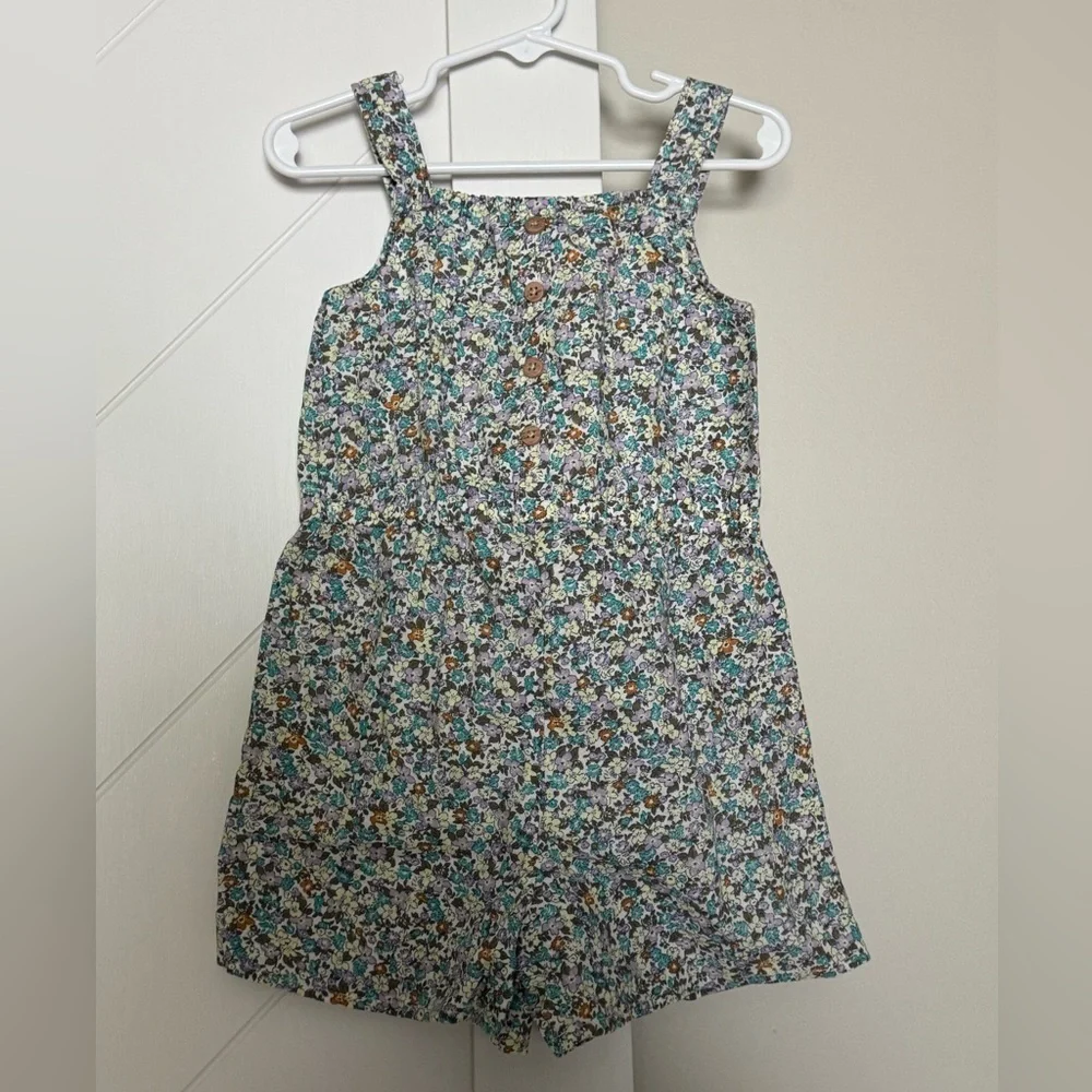 OshKosh B’gosh Floral Romper Toddler Girls Size 4T